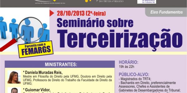 Terceirização é tema de seminário