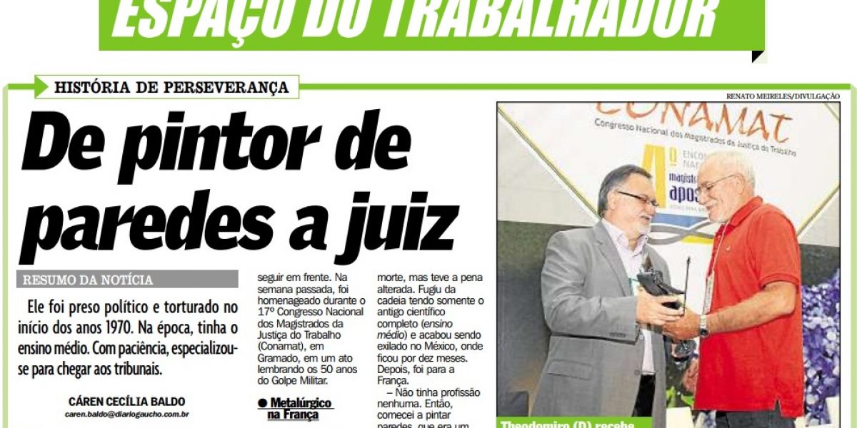 De pintor de paredes a Juiz