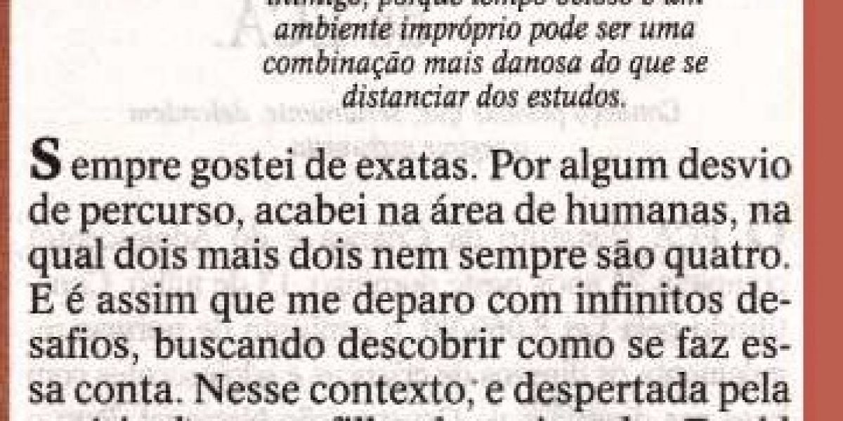 Artigo no Jornal O Sul trata sobre o trabalho infantil