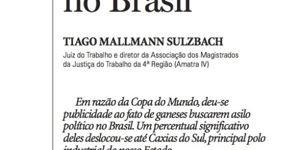 Artigo do diretor da AMATRA IV publicado no Jornal Pioneiro