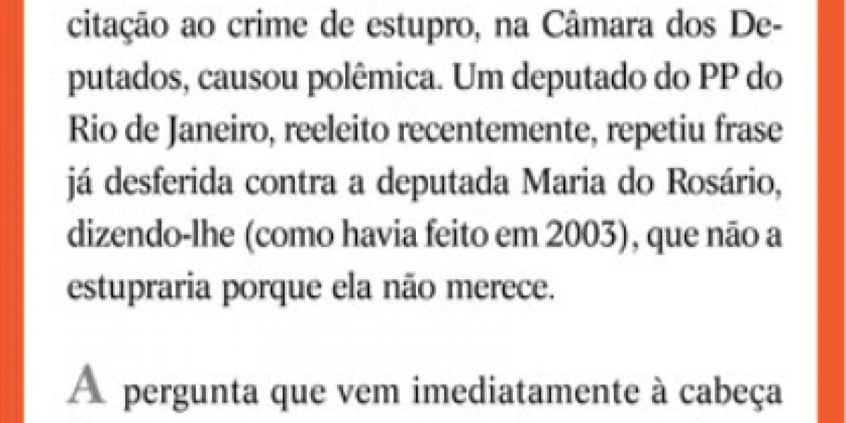 O estupro à democracia.