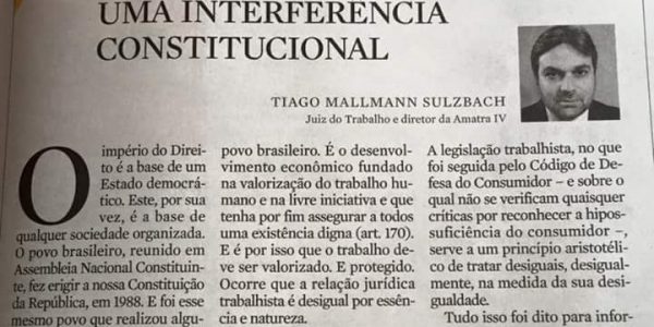 Artigo no jornal Zero Hora e Pioneiro