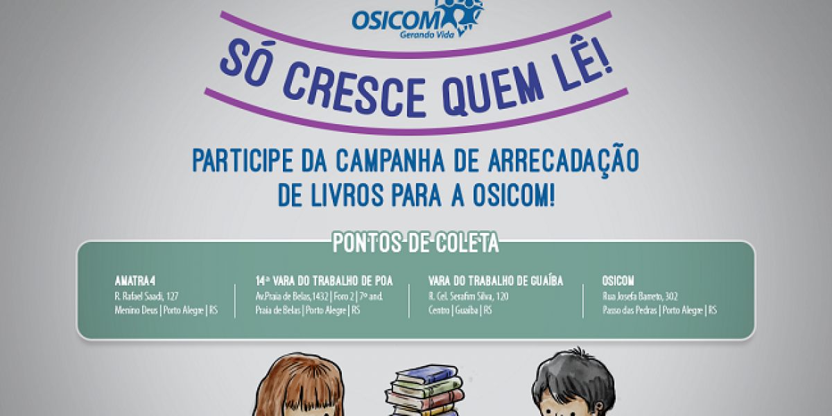 Doe livros e contribua para a criação da Biblioteca da Osicom