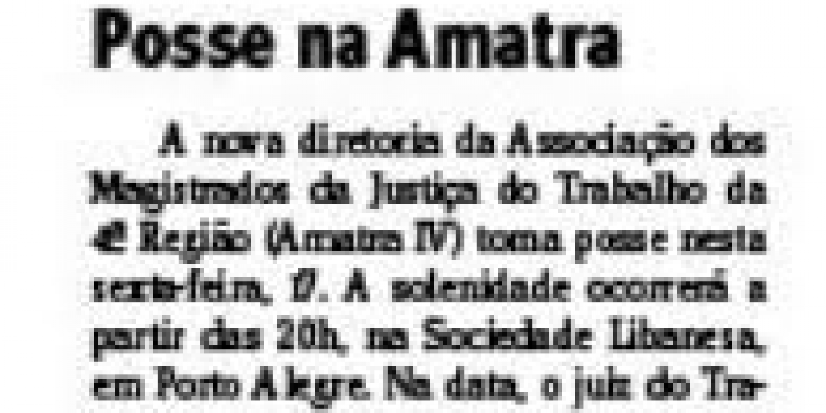 Jornal do Comércio – Posse na Amatra