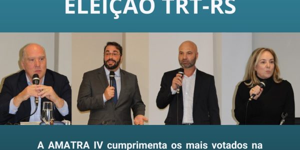 O TRT-RS divulgou hoje, 26/9, o resultado da Consulta Prévia das eleições para o biênio 2023/2025