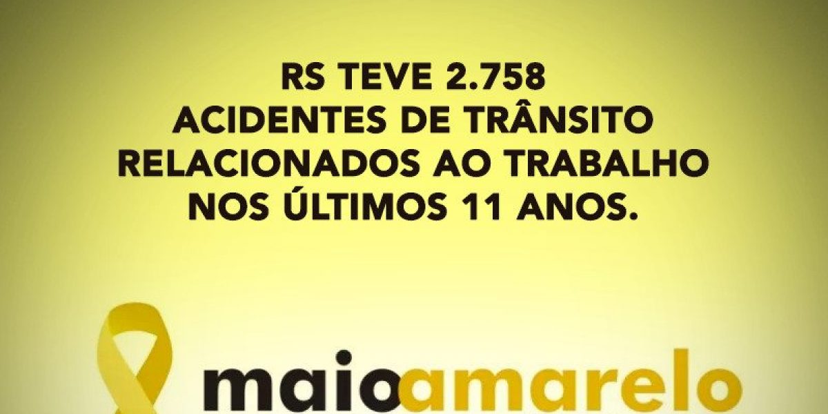 RS teve 2.758 acidentes de transito relacionados ao trabalho nos últimos 11 anos