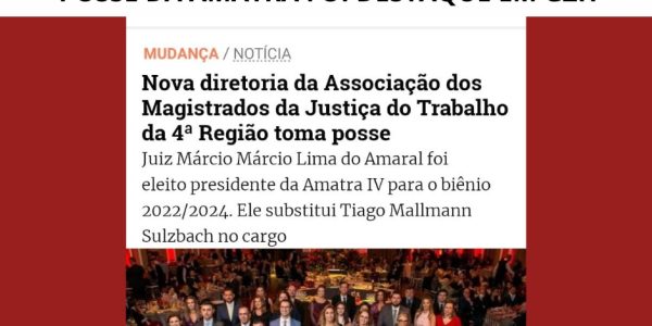 POSSE DA AMATRA FOI DESTAQUE EM GZH