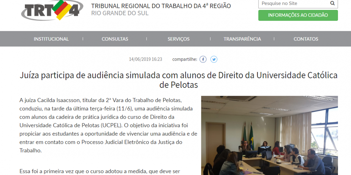 Justiça do Trabalho sempre próxima da sociedade